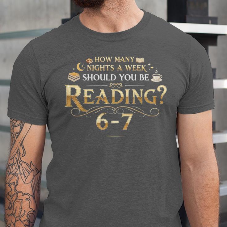 Reading 6–7 Teacher Librarian English Book Lover Quote Unisex Jersey T-Shirt Reading 6–7 Teacher Librarian English Book Lover Quote Unisex Jersey T-Shirt
