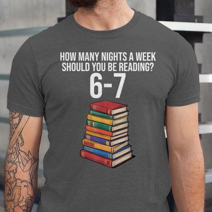 Reading Book Teacher 67 Six Seven Meme Unisex Jersey T-Shirt