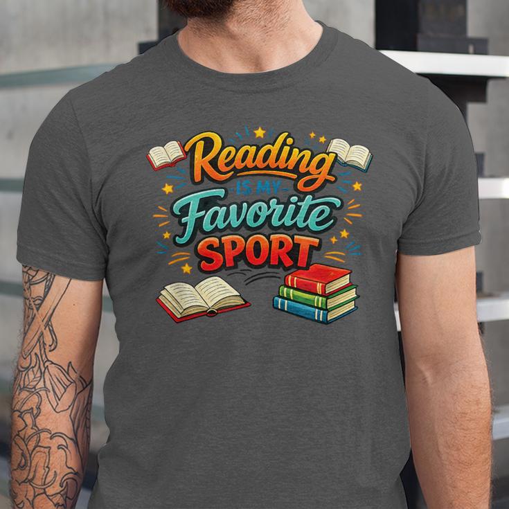 Reading Is My Favorite Sport Book Lover Unisex Jersey T-Shirt Reading Is My Favorite Sport Book Lover Unisex Jersey T-Shirt