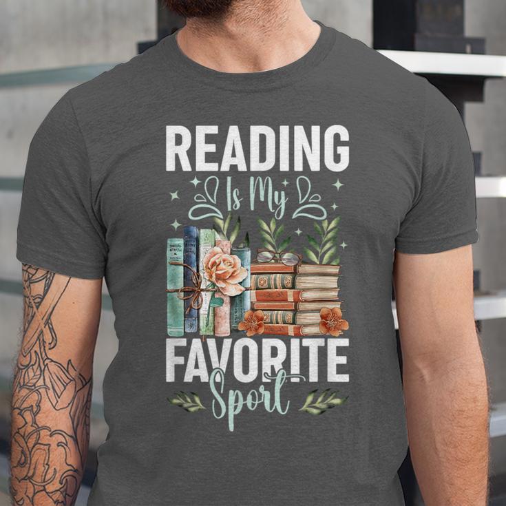 Reading Is My Favorite Sport Bookworm Unisex Jersey T-Shirt