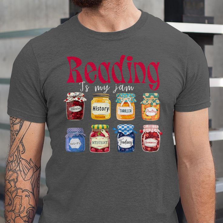 Reading Is My Jam Teacher Student Book Lovers Unisex Jersey T-Shirt Reading Is My Jam Teacher Student Book Lovers Unisex Jersey T-Shirt