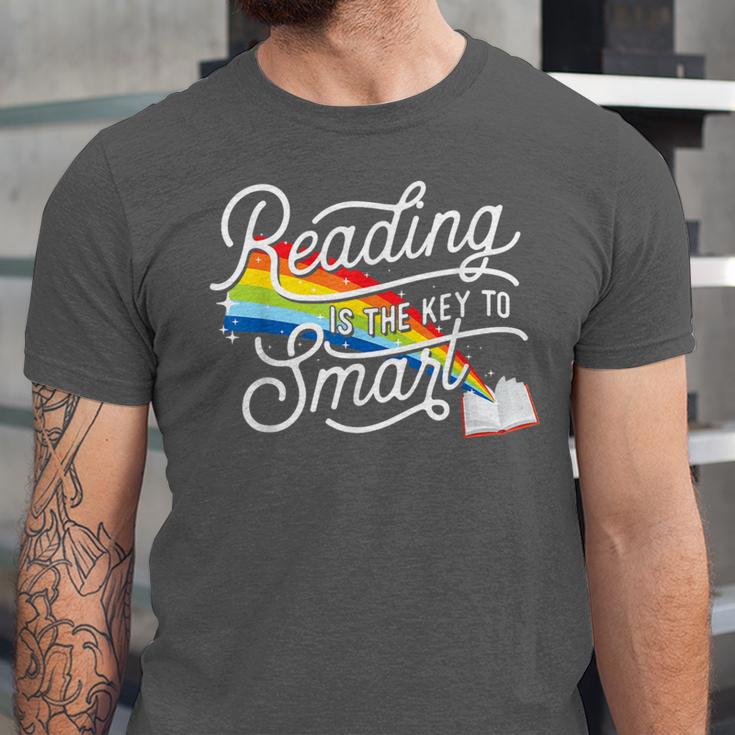 Reading Is The Key To Smart Book Lover Bookworm Reader Unisex Jersey T-Shirt