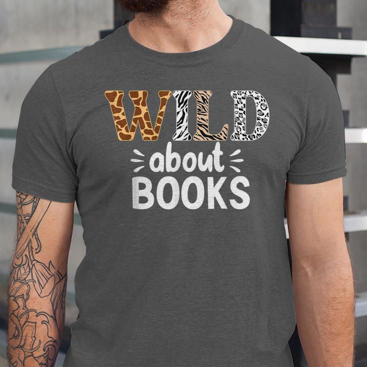Reading Lover Wild About Books Reading Books And Bookworm Unisex Jersey T-Shirt