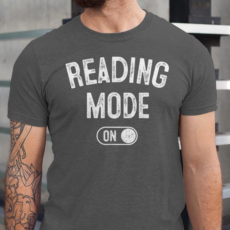 Reading Mode On Book Lover Librarian Teacher Unisex Jersey T-Shirt Reading Mode On Book Lover Librarian Teacher Unisex Jersey T-Shirt