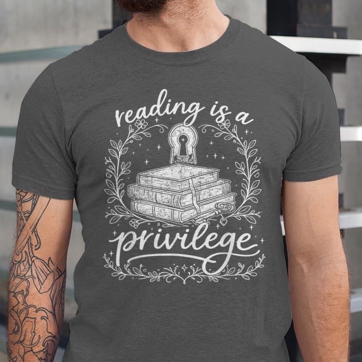 Reading Is A Privilege Vintage Reading Lover Books Unisex Jersey T-Shirt