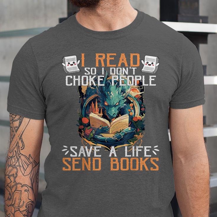 Reading Readers I Read Send Books Dragon Bookworm Tee Unisex Jersey T-Shirt