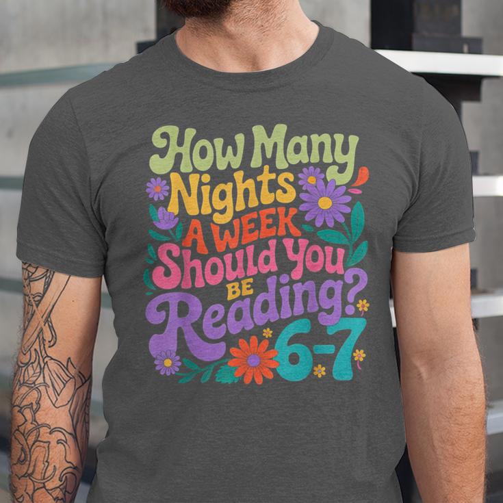 Reading Six Seven Meme Book Lover 67 Teacher 6 7 Unisex Jersey T-Shirt Reading Six Seven Meme Book Lover 67 Teacher 6 7 Unisex Jersey T-Shirt