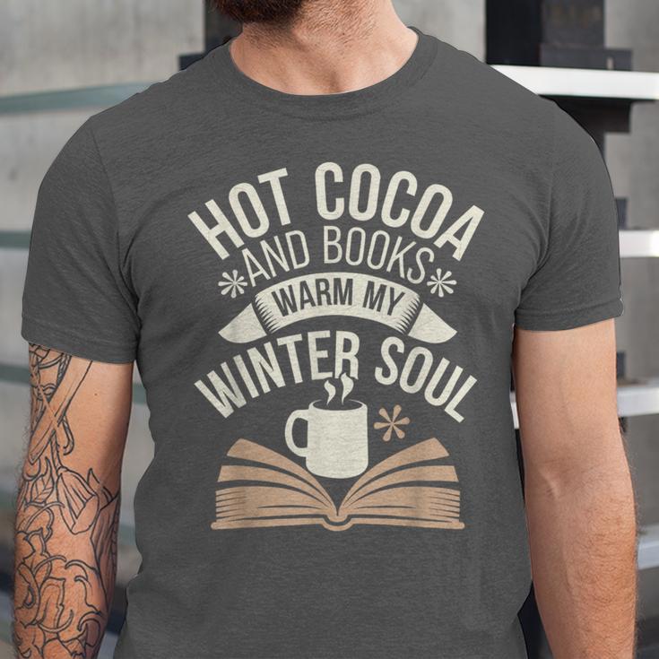 Reading All Winter Cozy Book Lover And Literary Escape Unisex Jersey T-Shirt