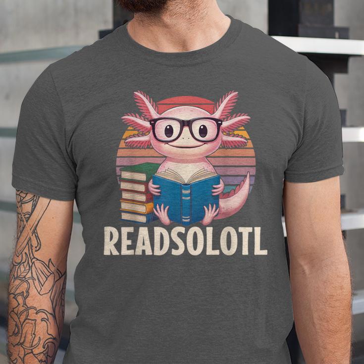 Readsolotl Axolotl Reading Book Lover Kawaii Bookworms Unisex Jersey T-Shirt Readsolotl Axolotl Reading Book Lover Kawaii Bookworms Unisex Jersey T-Shirt
