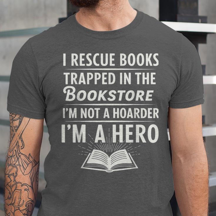 I Rescue Books Trapped In The Bookstore I’m Not A Hoarder Unisex Jersey T-Shirt I Rescue Books Trapped In The Bookstore I’m Not A Hoarder Unisex Jersey T-Shirt