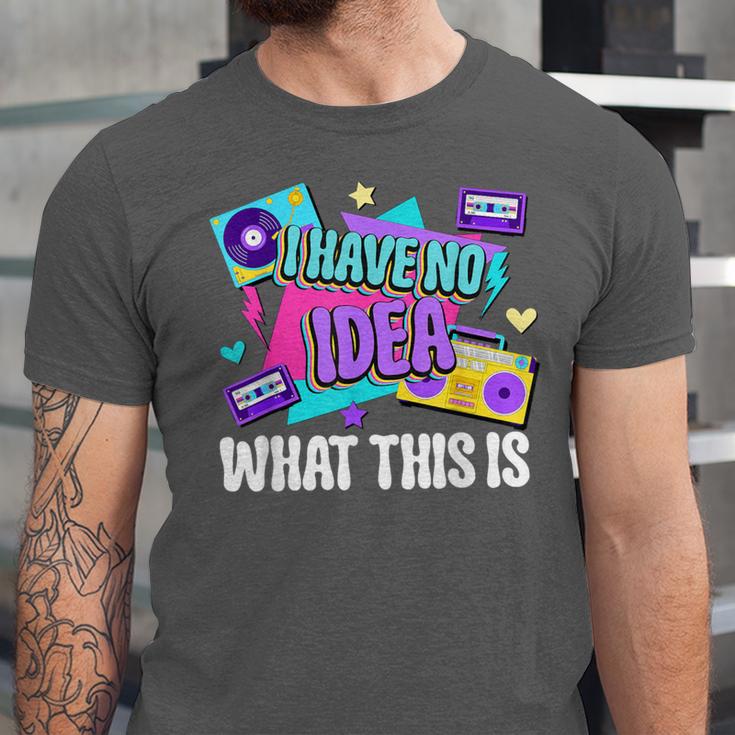 Retro 80s Style 90s Pop Fashion Nostalgia Eighties Music Unisex Jersey T-Shirt