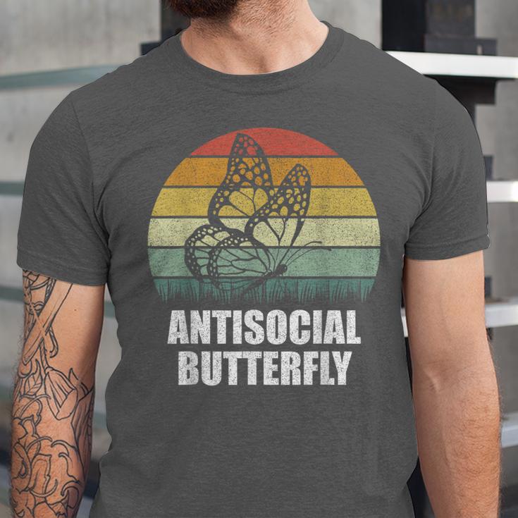 Retro Antisocial Butterfly Shirt For Introverts Unisex Jersey T-Shirt Retro Antisocial Butterfly Shirt For Introverts Unisex Jersey T-Shirt