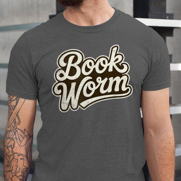 Retro Book Worm Reading For Book Lovers Unisex Jersey T-Shirt Retro Book Worm Reading For Book Lovers Unisex Jersey T-Shirt