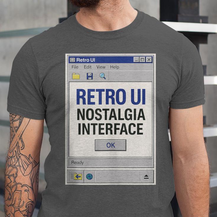 Retro Computer Dialog Box 90s Desktop Interface Nostalgia Unisex Jersey T-Shirt