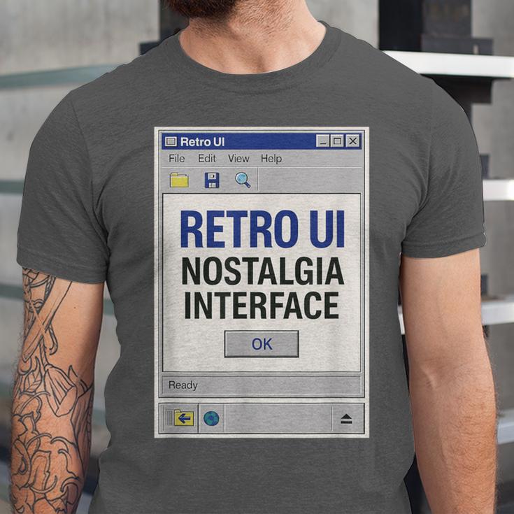 Retro Computer Dialog Box 90s Desktop Interface Nostalgia Unisex Jersey T-Shirt