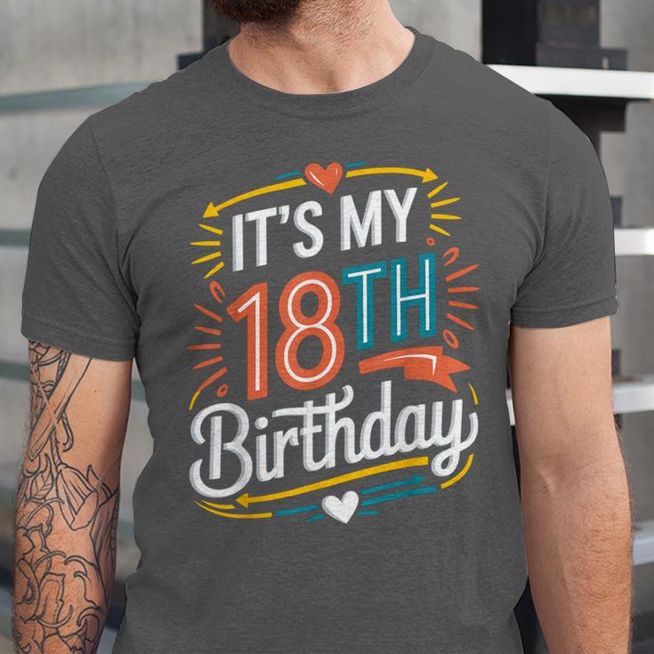 Retro It's My 18th Birthday Boho Nostalgia Women Kids Unisex Jersey T-Shirt Retro It's My 18th Birthday Boho Nostalgia Women Kids Unisex Jersey T-Shirt