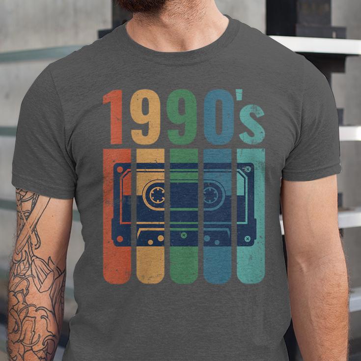 Retro Nineties Style Audio Tape Nostalgia Year 1990 Unisex Jersey T-Shirt Retro Nineties Style Audio Tape Nostalgia Year 1990 Unisex Jersey T-Shirt