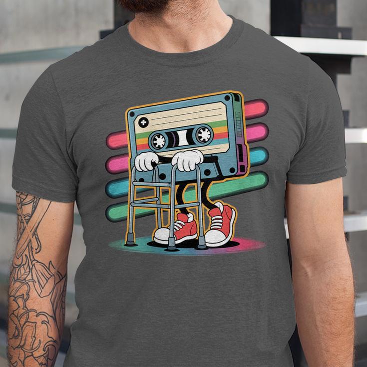 Retro Old Cassette Tape Cartoon With Walker Nostalgia Unisex Jersey T-Shirt Retro Old Cassette Tape Cartoon With Walker Nostalgia Unisex Jersey T-Shirt