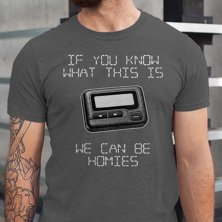 Retro Pager 90s Nostalgia Unisex Jersey T-Shirt
