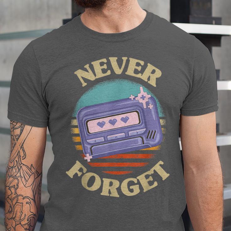 Retro Pager Never Forget Nostalgia Vintage Unisex Jersey T-Shirt