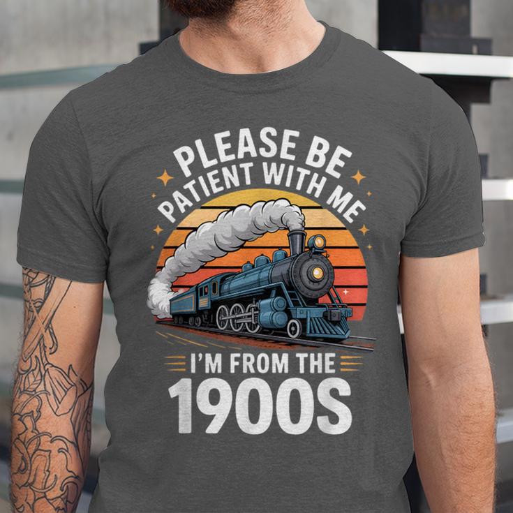 Retro Please Be Patient With Me I'm From The 1900s Train Unisex Jersey T-Shirt Retro Please Be Patient With Me I'm From The 1900s Train Unisex Jersey T-Shirt