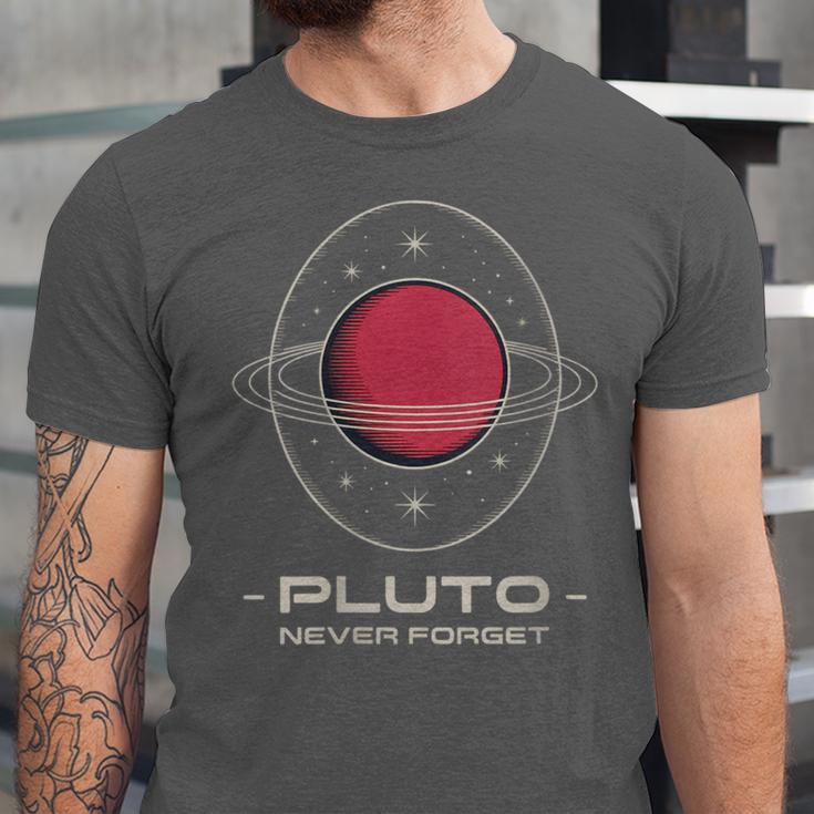 Retro Pluto Never Forget Classic Planet Pluto Nostalgia Unisex Jersey T-Shirt Retro Pluto Never Forget Classic Planet Pluto Nostalgia Unisex Jersey T-Shirt