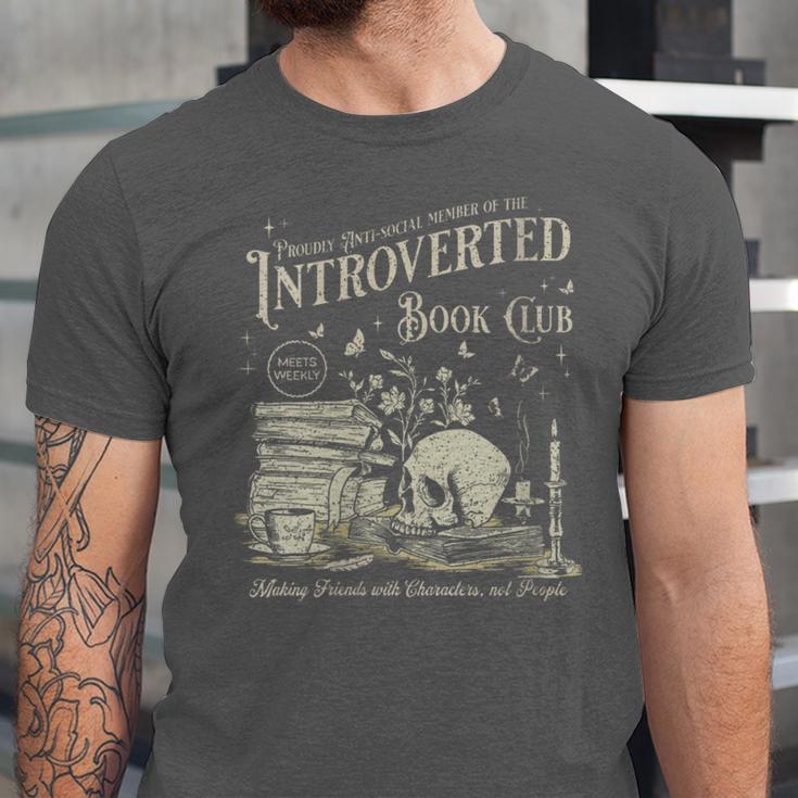 Retro Proud Anti Social Member Of Introverted Book Club Unisex Jersey T-Shirt Retro Proud Anti Social Member Of Introverted Book Club Unisex Jersey T-Shirt