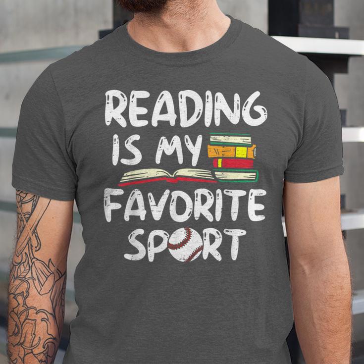 Retro Reading Is My Favorite Sport Baseball World Book Day Unisex Jersey T-Shirt
