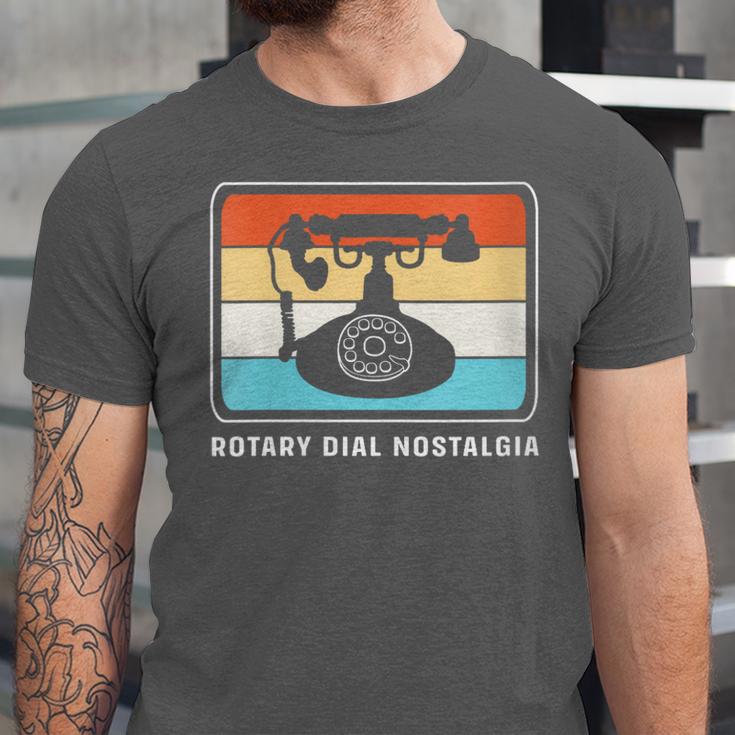 Retro Rotary Dial Nostalgia Dial Phone Unisex Jersey T-Shirt