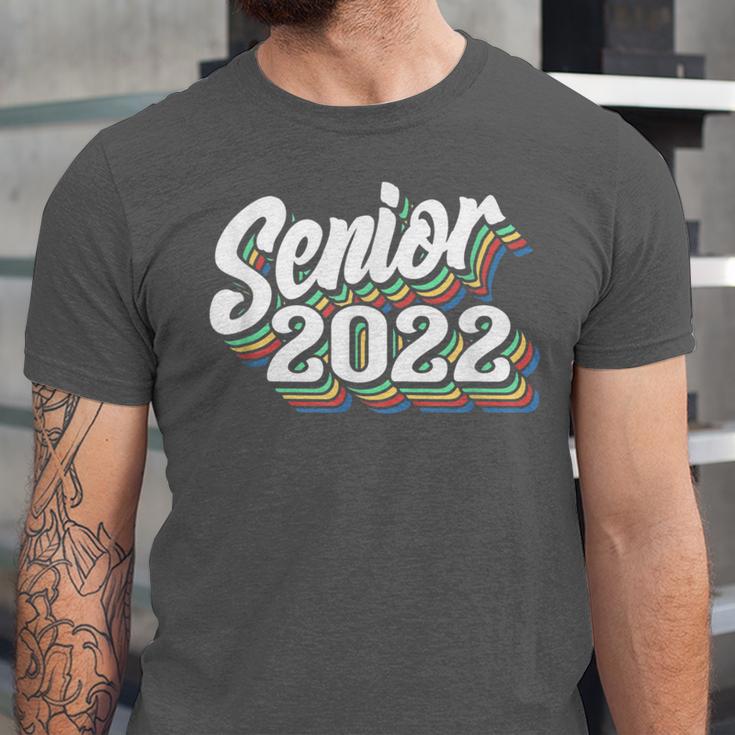 Retro Senior Class Of 2022 Men Women Graduation 90's Grad Unisex Jersey T-Shirt
