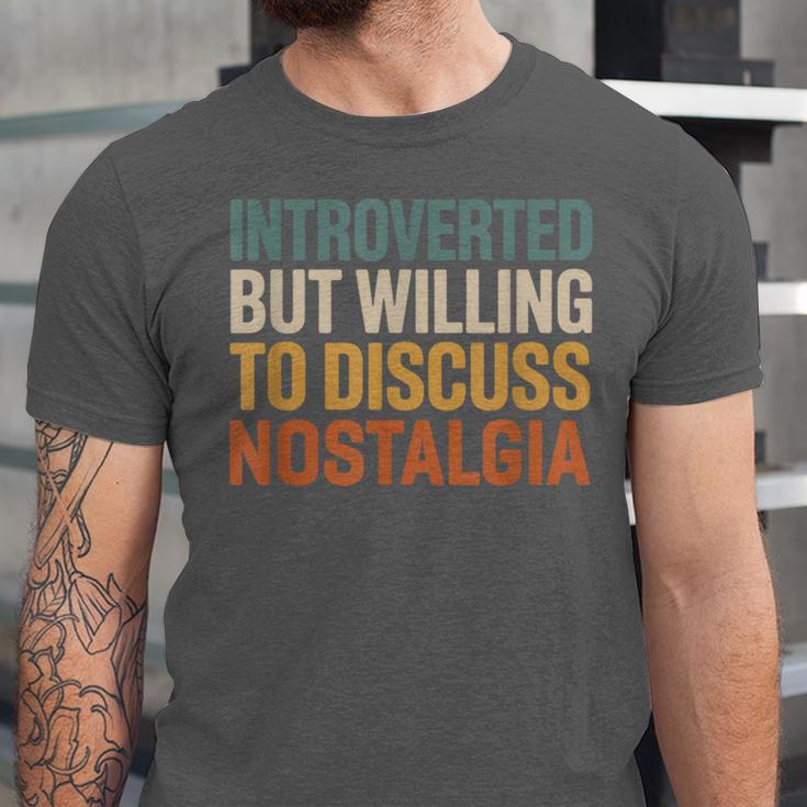 Retro Soul Introverted But Willing To Discuss Nostalgia Unisex Jersey T-Shirt Retro Soul Introverted But Willing To Discuss Nostalgia Unisex Jersey T-Shirt