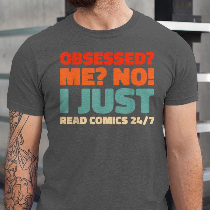 Retro Superheroes Art Graphic Novels Vintage Comic Books Unisex Jersey T-Shirt