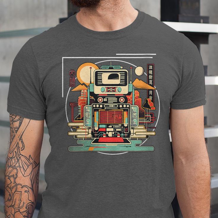 Retro Tech Stack 80s 90s Nostalgia Analog Devices Unisex Jersey T-Shirt