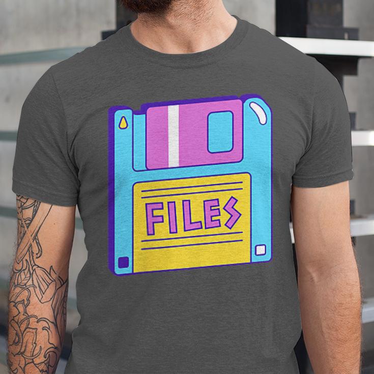 Retro TechnologyOld School Floppy Nostalgia 90s Generation Unisex Jersey T-Shirt