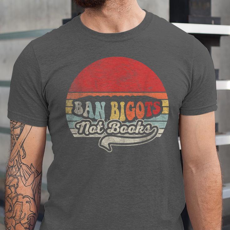 Retro Vintage Ban Bigots Not Books Shirt Free Banned Books Unisex Jersey T-Shirt Retro Vintage Ban Bigots Not Books Shirt Free Banned Books Unisex Jersey T-Shirt