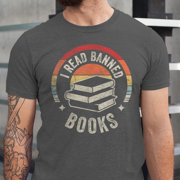Retro Vintage Banned Books Shirt I Read Banned Books Unisex Jersey T-Shirt