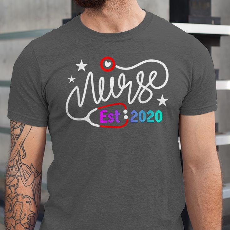 RN New Nurse Est 2020 Cute Nursing School Graduation 2K20 Unisex Jersey T-Shirt