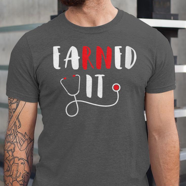 RN Nursing Student Graduation EaRNed It Unisex Jersey T-Shirt