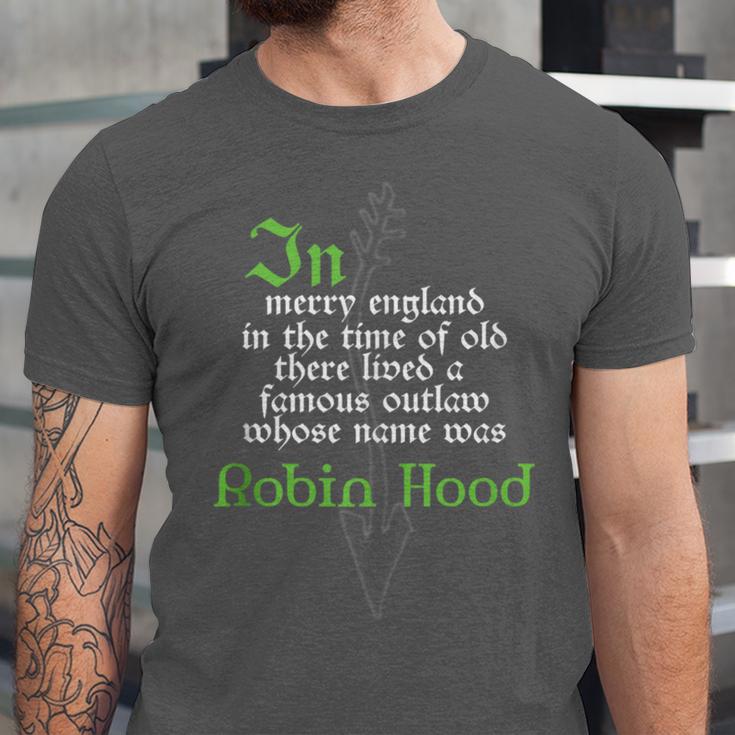 Robin HoodShirt For Book Lovers And Literature Fans Unisex Jersey T-Shirt