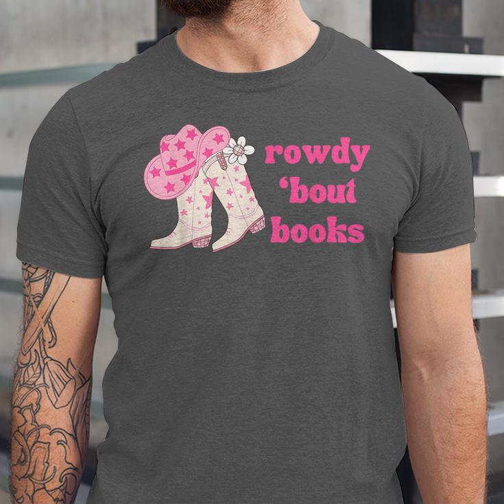 Rowdy 'Bout Books Cowboy Lovers Unisex Jersey T-Shirt