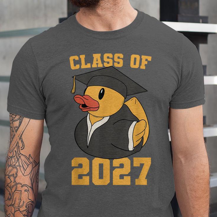 Rubber Duck Class Of 2027 Senior 2027 Graduation Year Senior Unisex Jersey T-Shirt