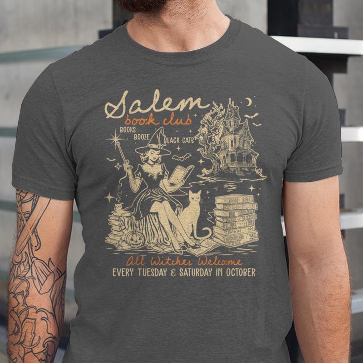 Salem Book Club Witches Witchy Witch Spooky Season Halloween Unisex Jersey T-Shirt