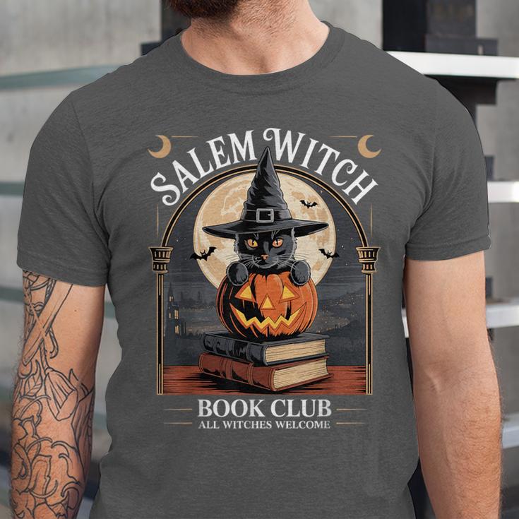 Salem Witch Book Club All Witches Welcome Halloween Reading Unisex Jersey T-Shirt