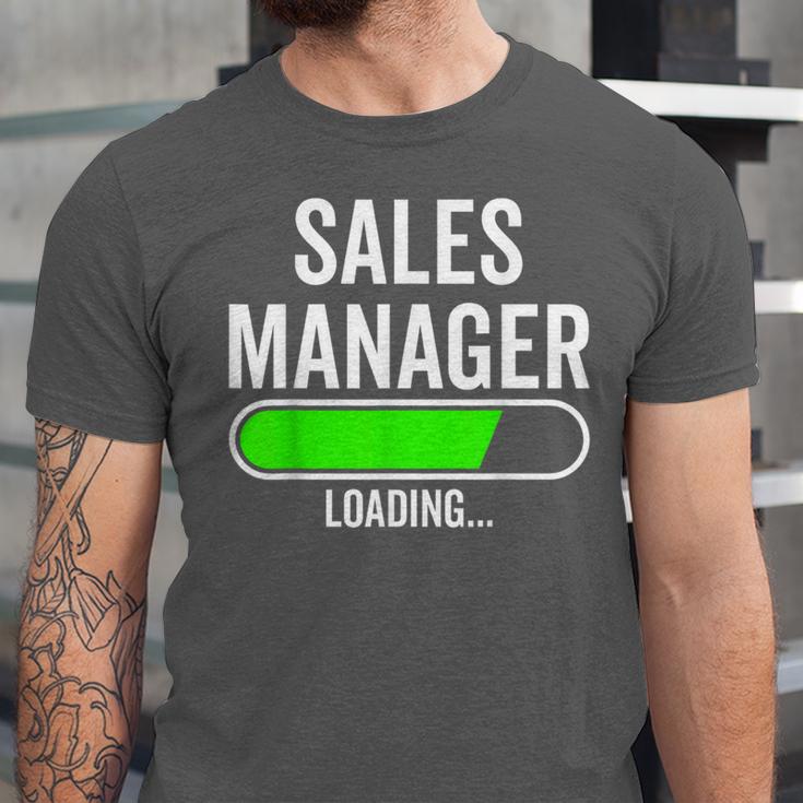 Sales Manager Loading Graduation Graduate New Job Unisex Jersey T-Shirt