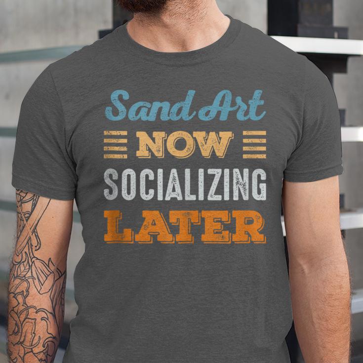 Sand Art Now Minimal Socializing Introvert Vintage Unisex Jersey T-Shirt Sand Art Now Minimal Socializing Introvert Vintage Unisex Jersey T-Shirt