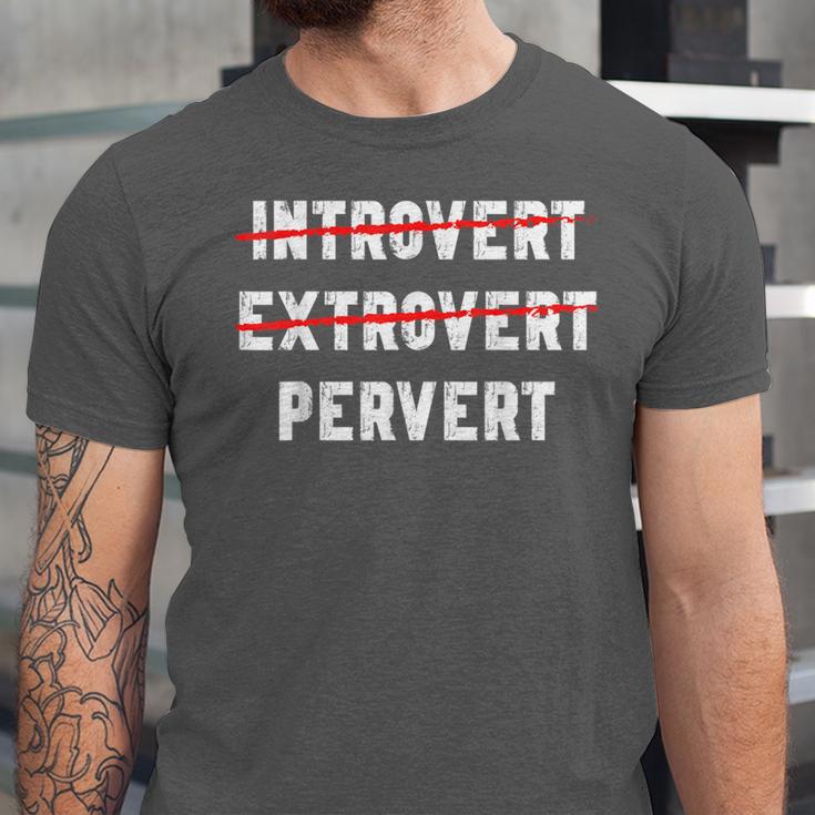 Sarcastic Introvert Extrover Pervert Men Women Unisex Jersey T-Shirt Sarcastic Introvert Extrover Pervert Men Women Unisex Jersey T-Shirt