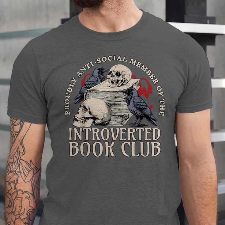 Sarcastic Proud Anti Social Member Of Introverted Book Club Unisex Jersey T-Shirt