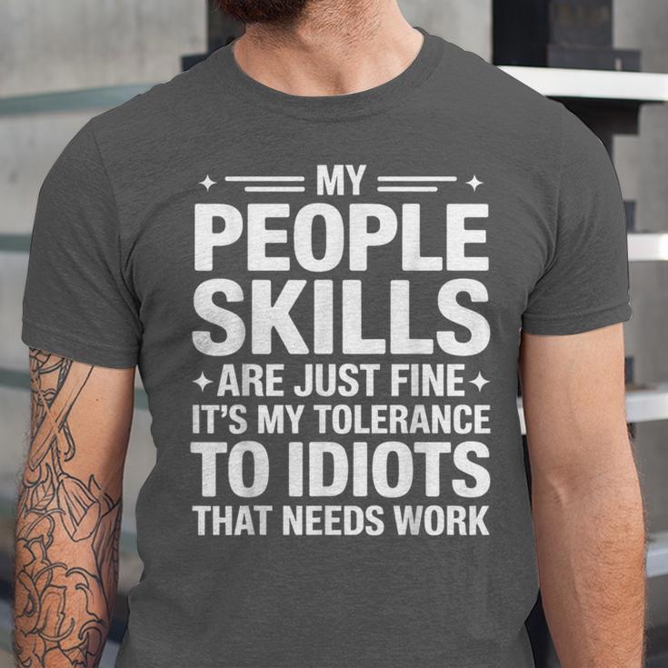 Sarcastic Saying Humor Introvert Workplace Attitude Unisex Jersey T-Shirt Sarcastic Saying Humor Introvert Workplace Attitude Unisex Jersey T-Shirt