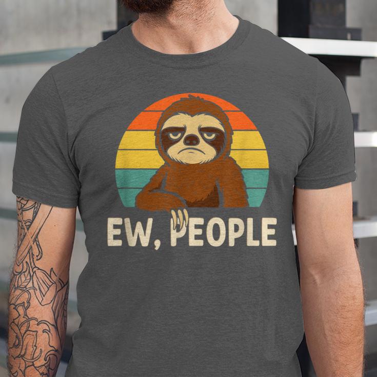 Sarcastic Sloth Introvert Anti Social Unisex Jersey T-Shirt Sarcastic Sloth Introvert Anti Social Unisex Jersey T-Shirt