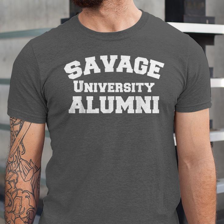 Savage University Shirt School Graduation Shirts Unisex Jersey T-Shirt